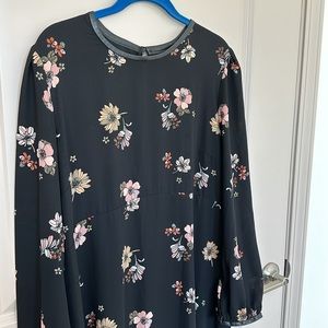 WhoWhatWear High-Low Long Sleeve Dress